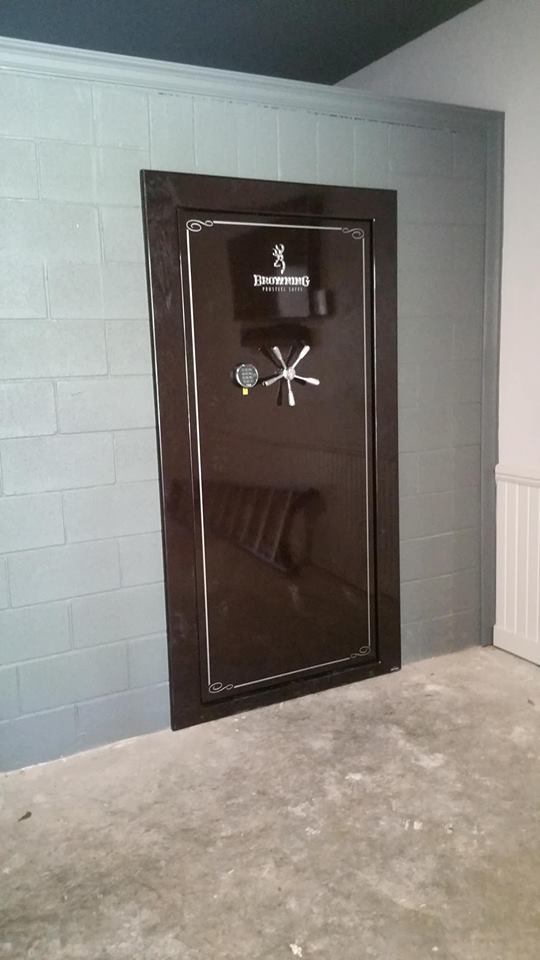 Browning clamshell inswing vault door install Tarrant County Lock & Safe